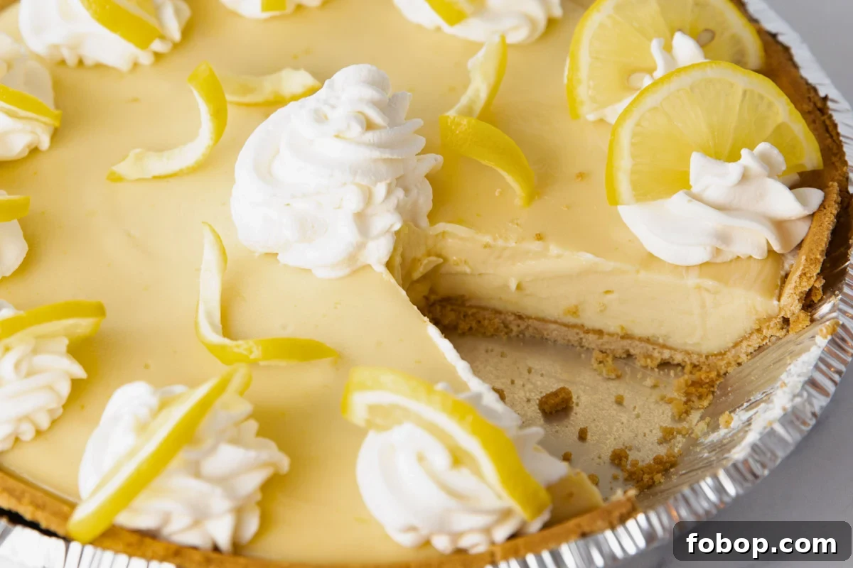 Classic Lemon Pie with Crispy Graham Cracker Crust 2 Lemon pie on a table