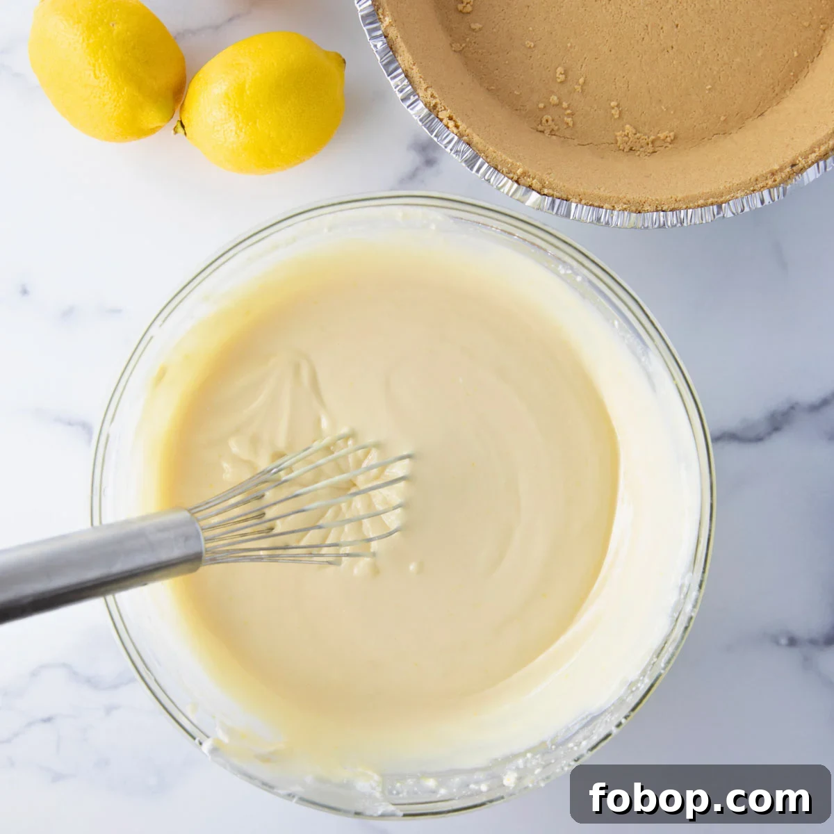 Classic Lemon Pie with Crispy Graham Cracker Crust 4 Lemon pie filling close-up