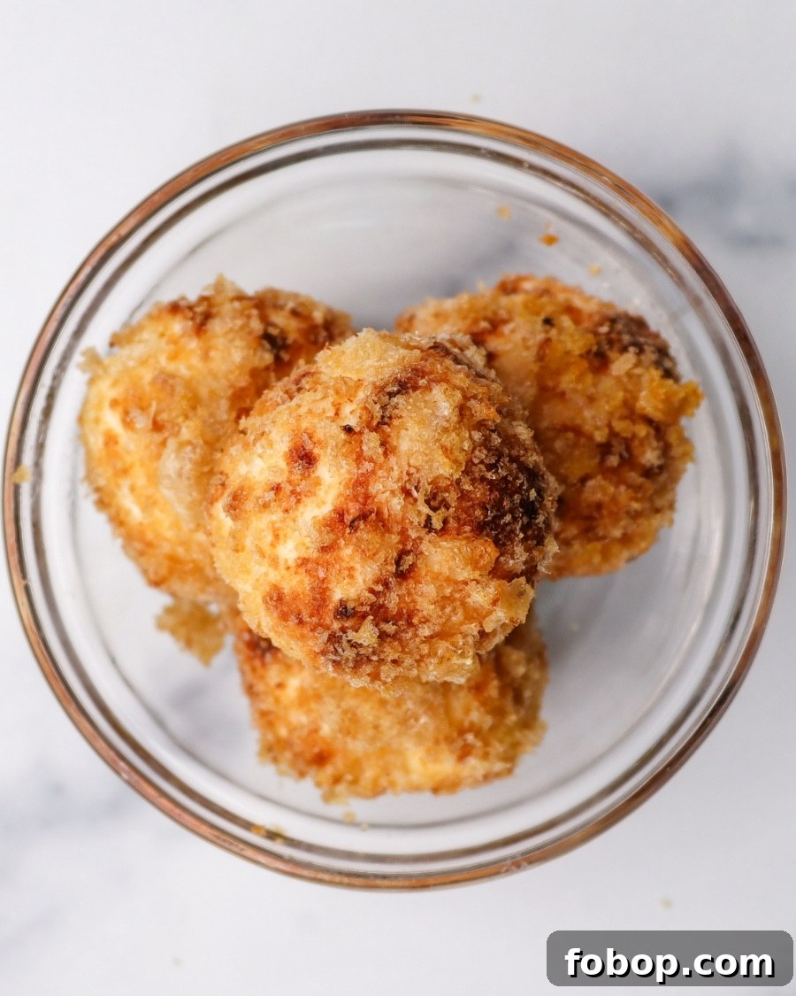 Crispy Air Fryer Carnivore Cream Cheese Bites 8 Air Fryer Crispy Carnivore Cream Cheese Bites top down view