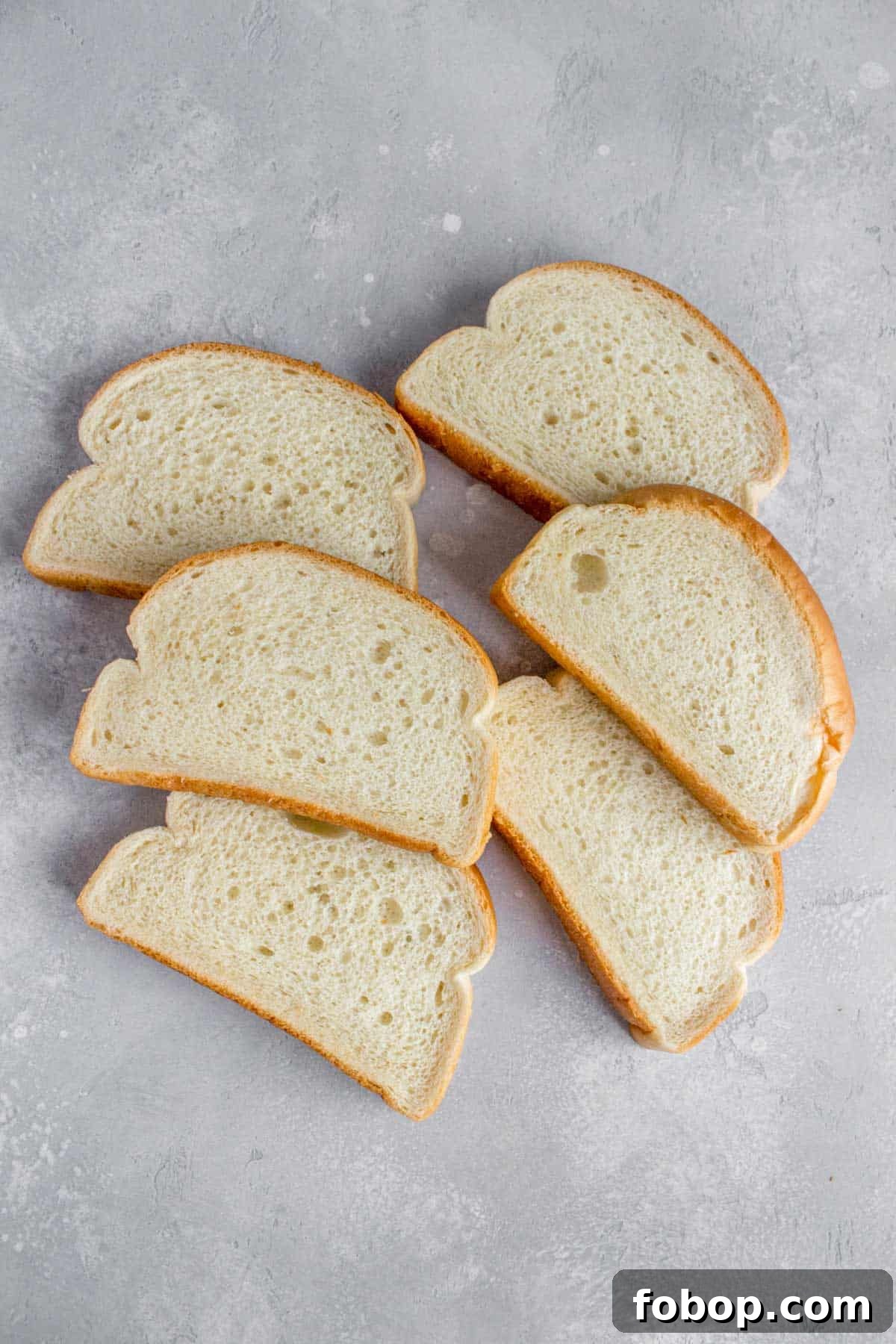 Oven Toasted Bread: How to Toast Slices Perfectly Every Time 3 Overhead view of sliced bread.