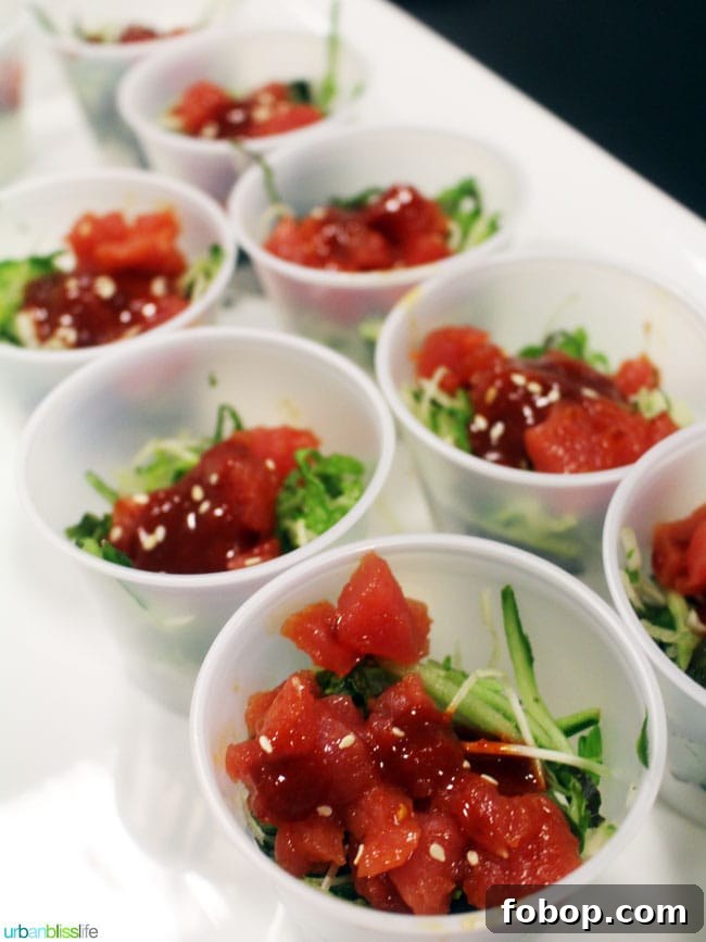Seattle Wine & Food Experience: Grand Tasting Guide 2026 19 spicy ahi tuna poke