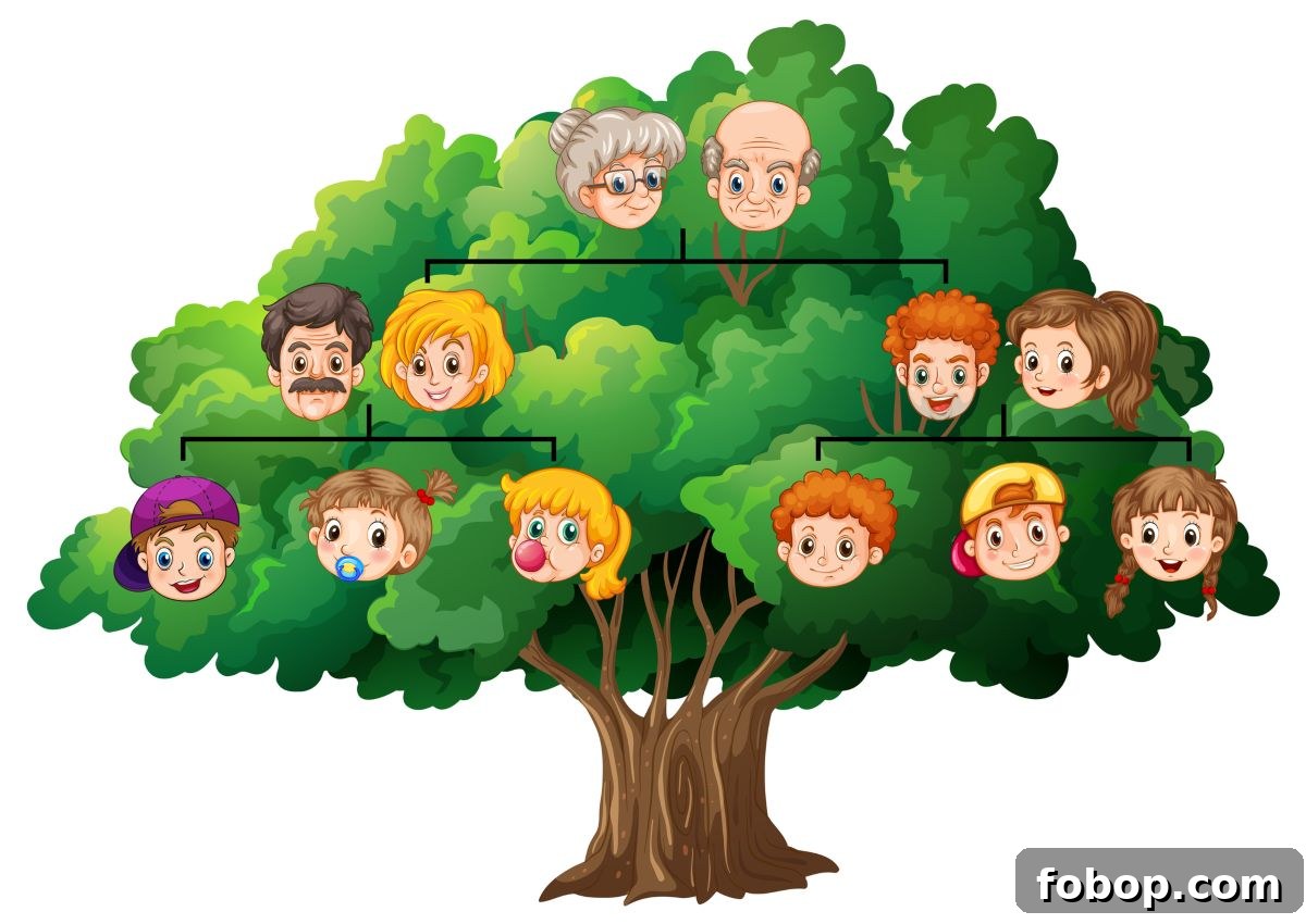 family tree sensory play