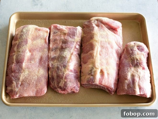 ribs on a sheet pan