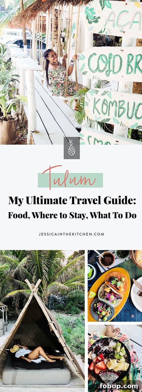 Tulum Travel Guide: Top Eats, Hotels, and Must-See Activities 14 Various photos of jessica on holiday with title text.