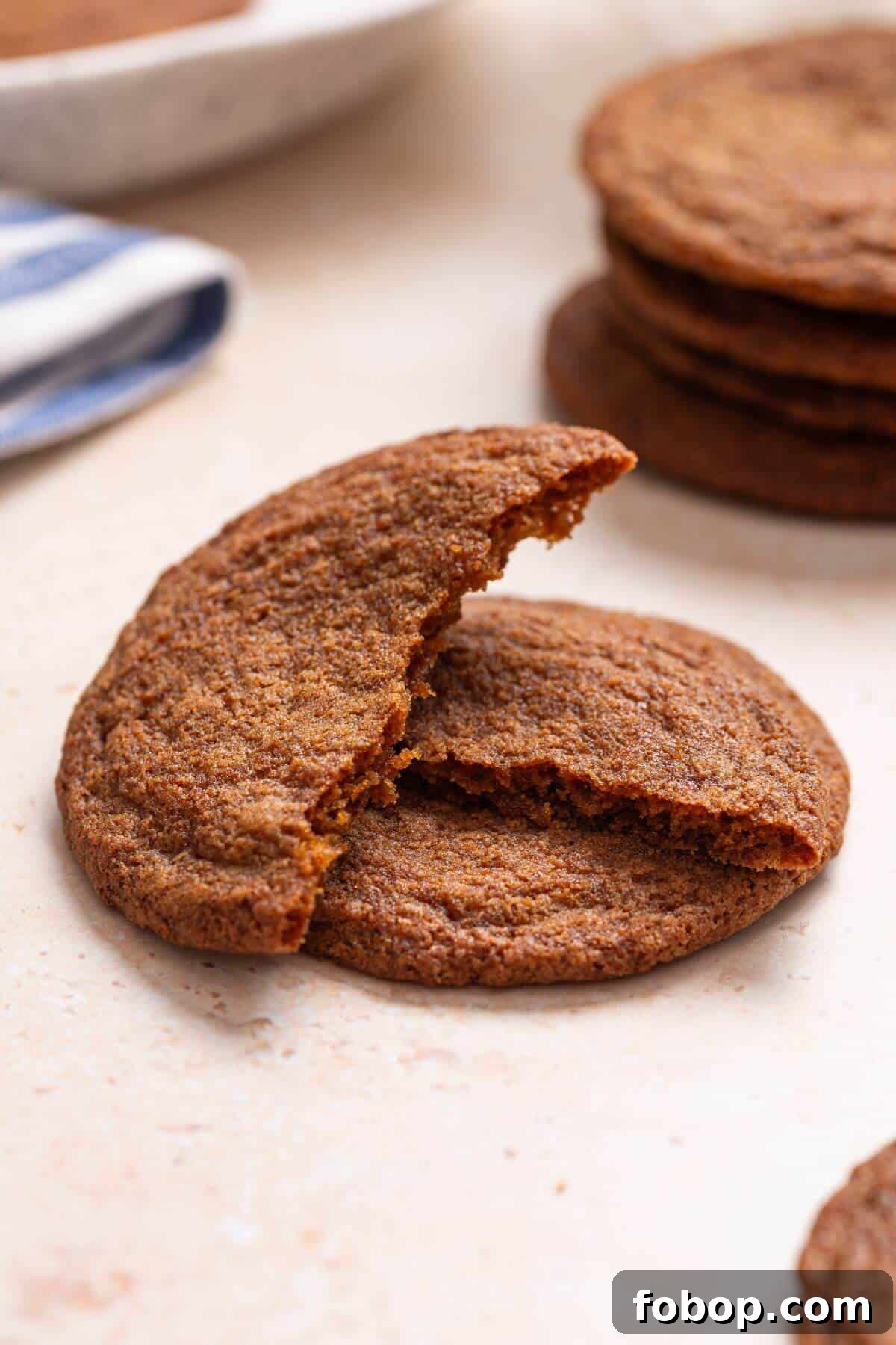 Small-Batch Brown Sugar Cookie Recipe for Perfect Soft Bites 13 A cookie broken in half.