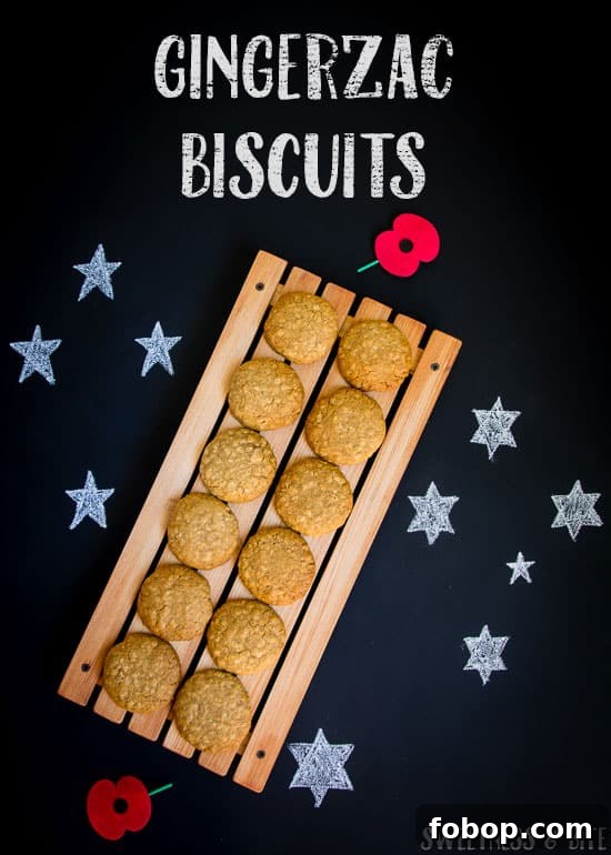Gingerzac Biscuits — Crunchy Ginger Oat Cookies Recipe 2 Gingerzac Biscuits - A delicious cross between two classics: the Anzac Biscuit and the Gingernut.