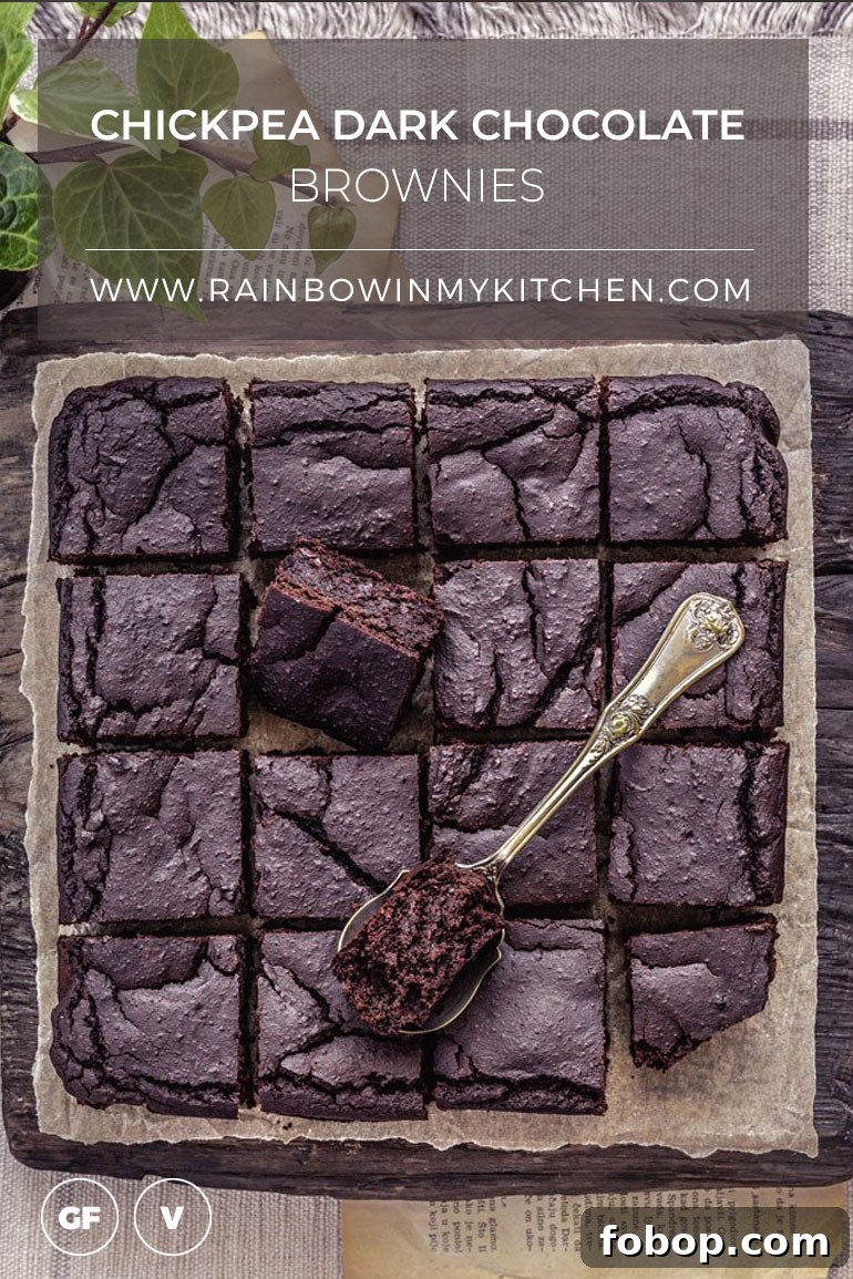 Chickpea Dark Chocolate Brownies