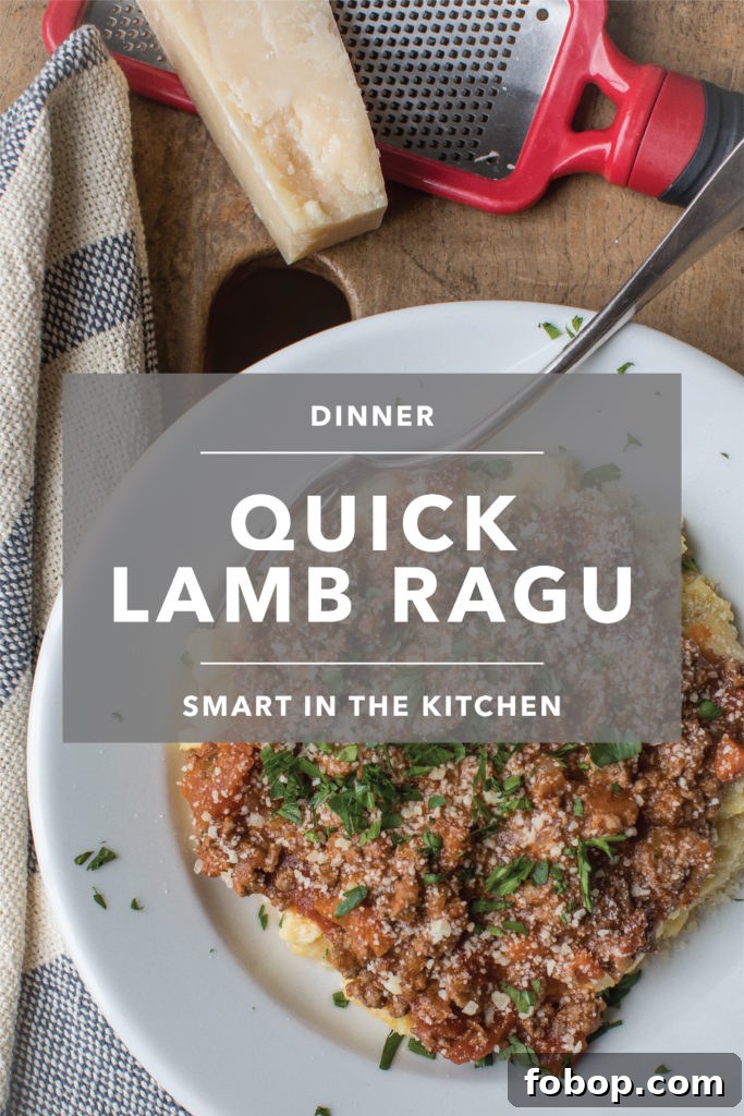 Quick Lamb Ragu Recipe: Rich, Slow-Simmered Lamb Ragu for Pasta 6 Looking for an easy dinner recipe? Try the Quick Lamb Ragu Recipe from Smart In The Kitchen.