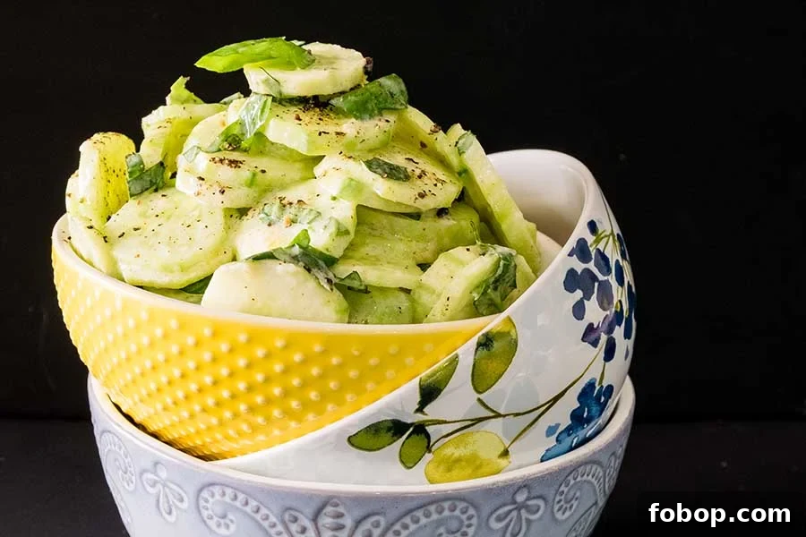 CUCUMBER SALAD IN A BOWL