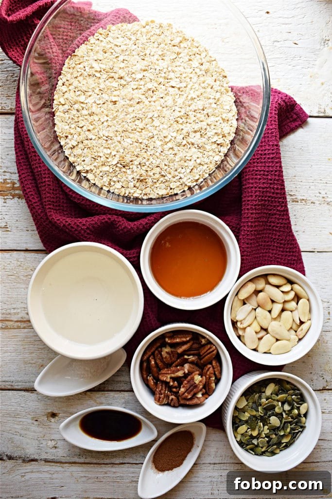 Cranberry Pecan Granola Recipe: Homemade Crunchy Breakfast Mix 6 ingredients to make pecan cranberry granola
