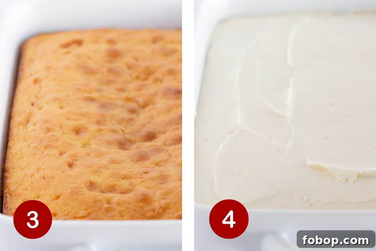 Ultimate Golden Oreo Cake Recipe: Moist, Crunchy Dessert 5 Baking the cake and frosting it with cream cheese frosting.