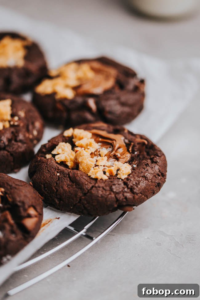Double Chocolate Nutella Toffee Cookies Recipe for Chocolate Lovers 7 Finished Double Chocolate Nutella Toffee Cookies