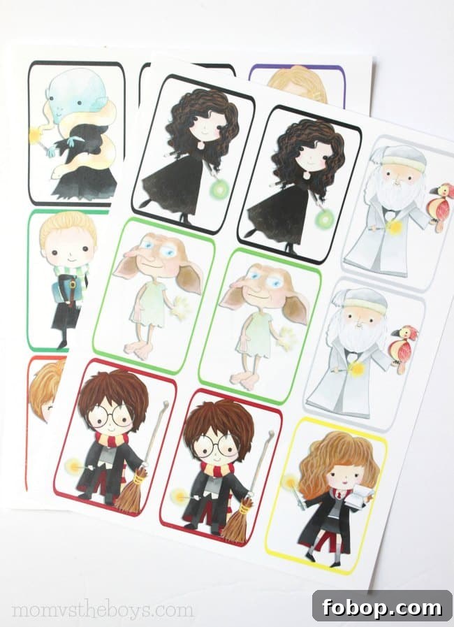 Wizarding World Memory Game: Harry Potter Card Matching Challenge 3 harry potter matching printable