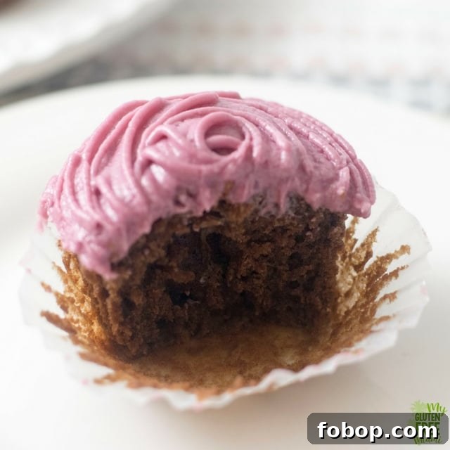 Gluten-Free Chocolate Cupcakes with Red Wine Buttercream 4 Red Wine Buttercream