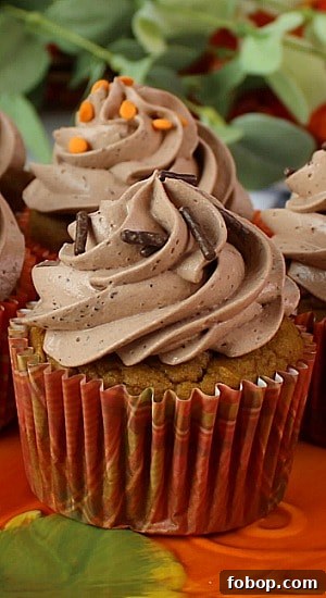 Chocolate Pumpkin Cupcakes are great with chocolate shavings in the 3-ingredient frosting. Chocolate Pumpkin Cupcakes