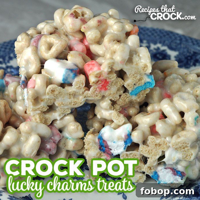 These Crock Pot Lucky Charms Treats are super fun and delicious! I think you are going to love this twist on your traditional Rice Krispy Treats!