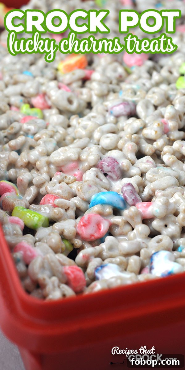 These Crock Pot Lucky Charms Treats are super fun and delicious! I think you are going to love this twist on your traditional Rice Krispy Treats!
