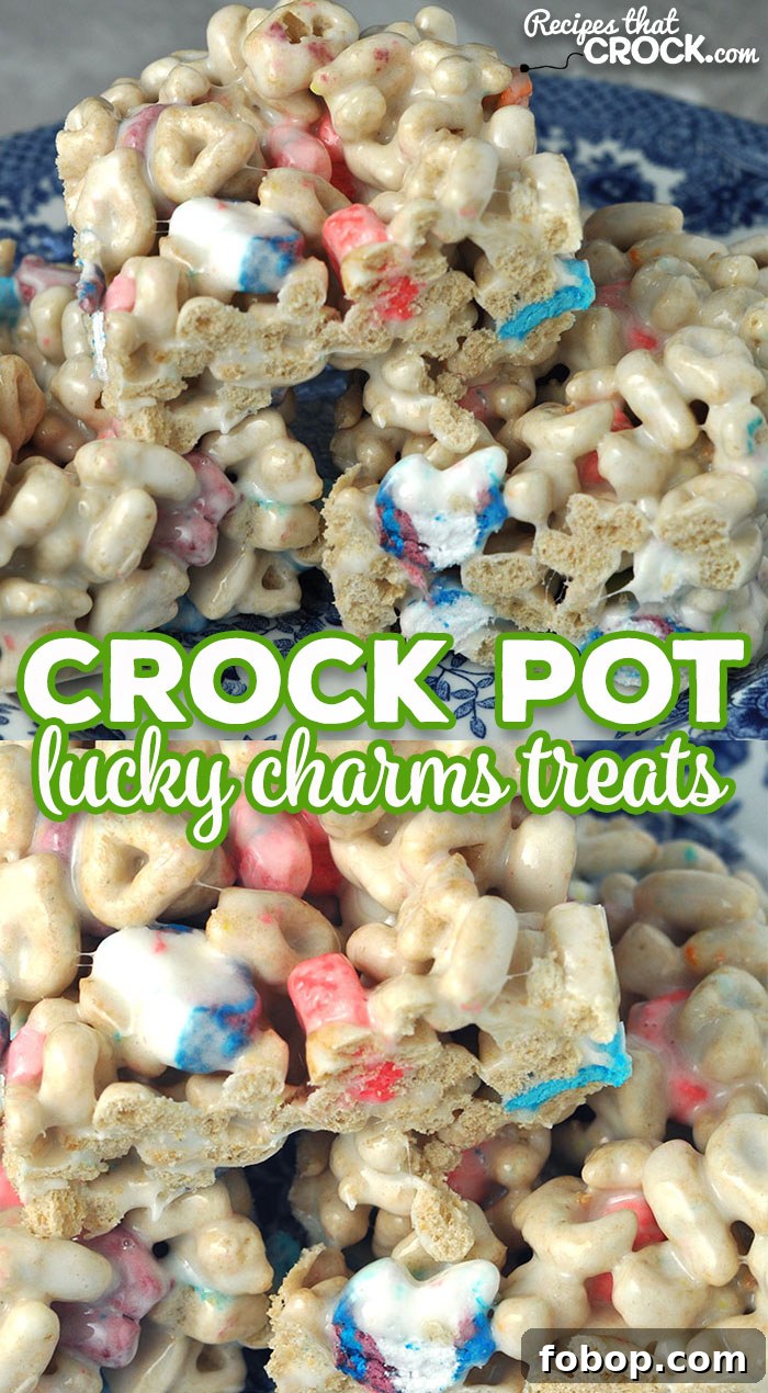 These Crock Pot Lucky Charms Treats are super fun and delicious! I think you are going to love this twist on your traditional Rice Krispy Treats!