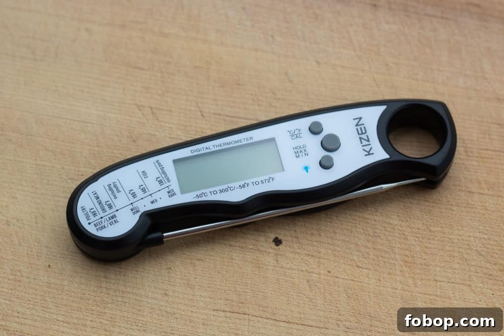 Kizen thermometer display and guide