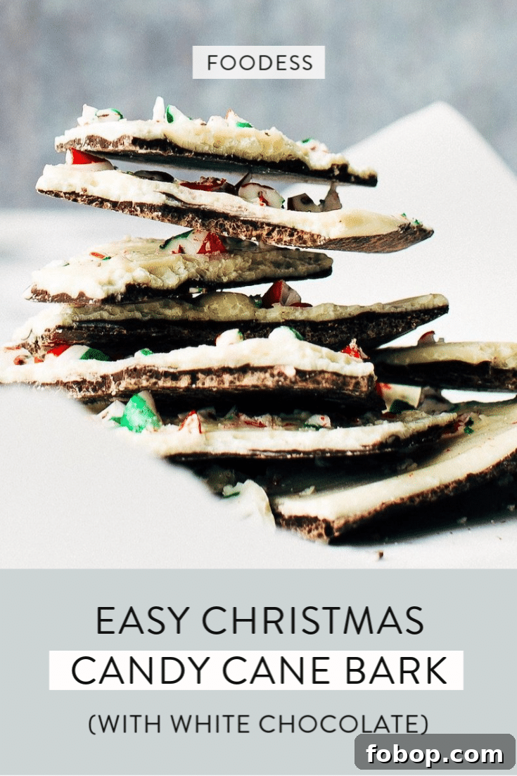 White Chocolate Candy Cane Bark for Christmas Gifts & Parties 7 white chocolate candy candy holiday bark piled high