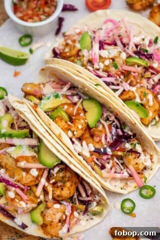 image of grilled shrimp tacos