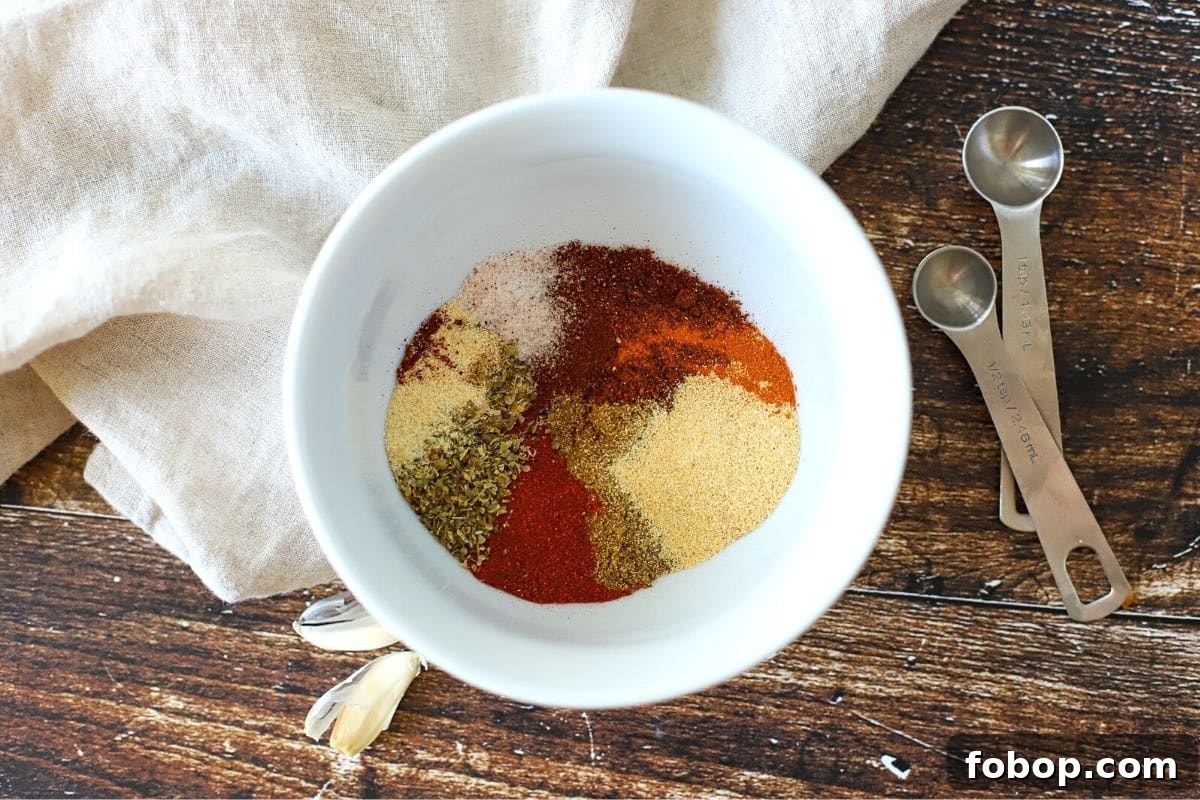 Homemade Mild Taco Seasoning Recipe for Authentic Flavor 4 taco spices in a bowl
