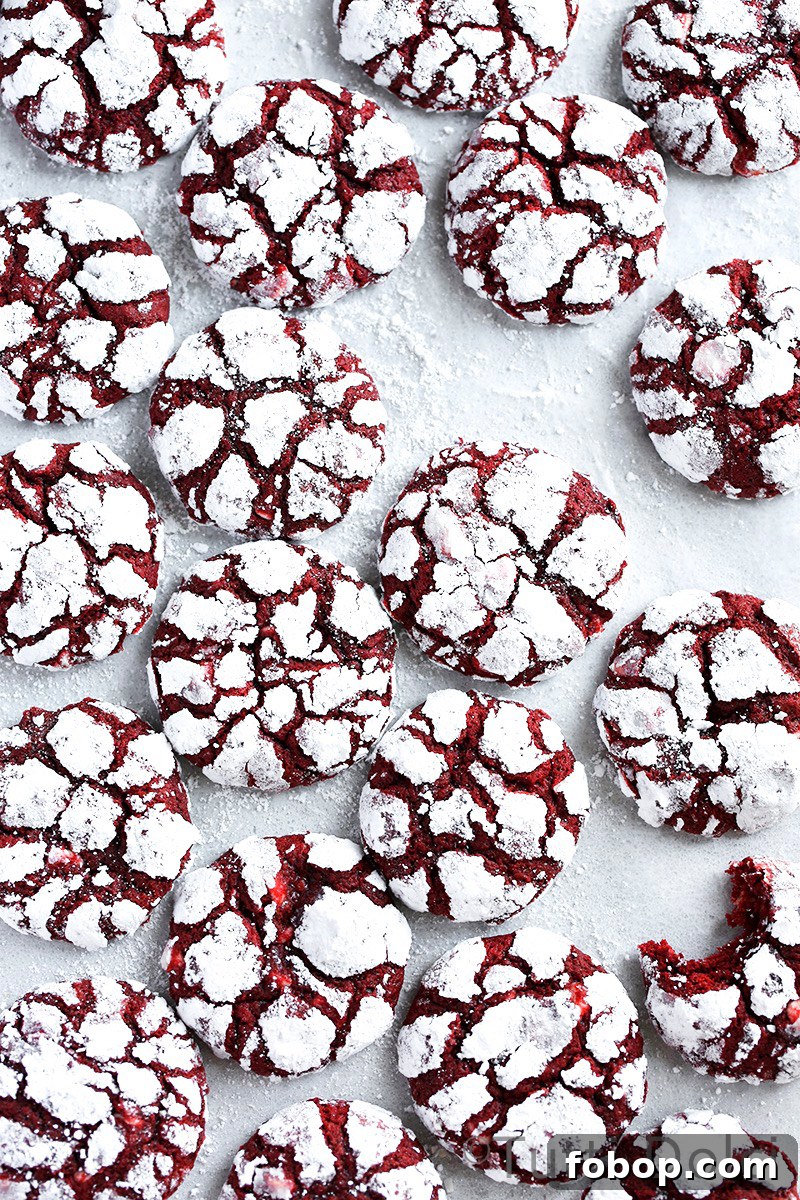 Red Velvet Crinkle Cookies Recipe – Soft, Fudgy Cookies 2 Red Velvet Crinkle Cookies