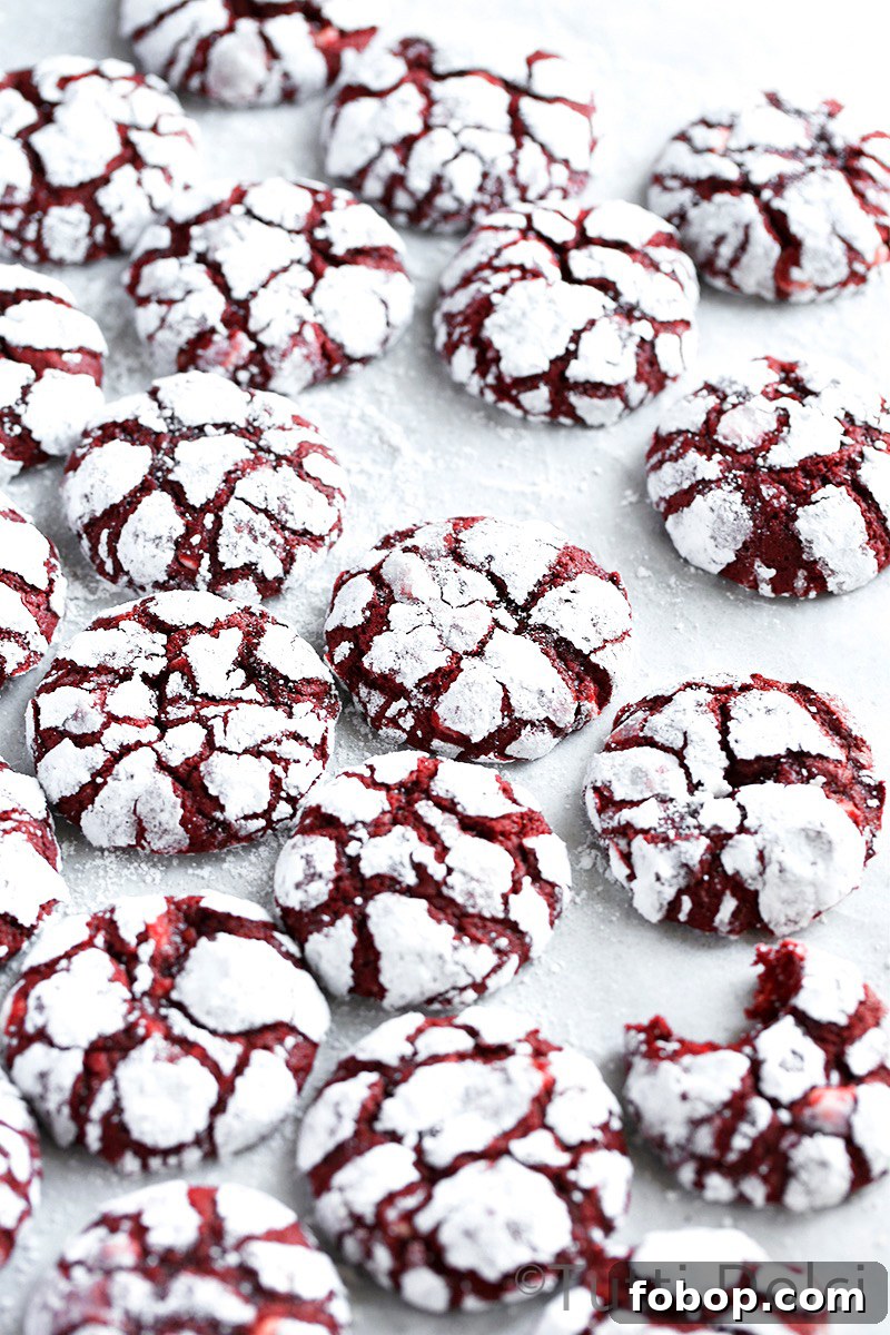 Red Velvet Crinkle Cookies Recipe – Soft, Fudgy Cookies 13 Red Velvet Crinkle Cookies
