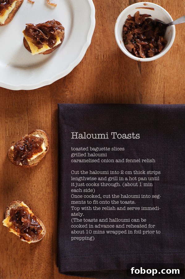 haloumi toasts canapes