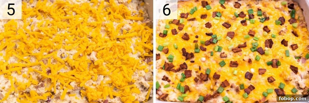 process shots of layering lasagna and baking