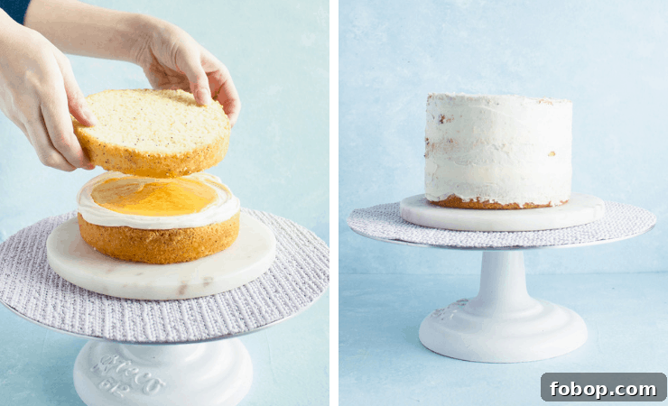 Step-by-step photos for making an easy lemon cake