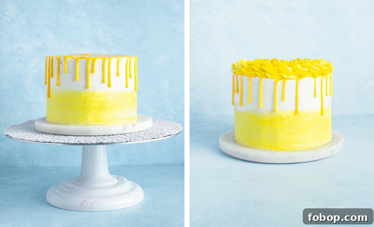 Step-by-step photos for making an easy lemon cake