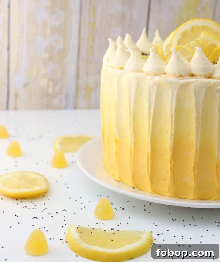 This lemon poppy seed cake with lemon curd filling tastes like a sunny day!