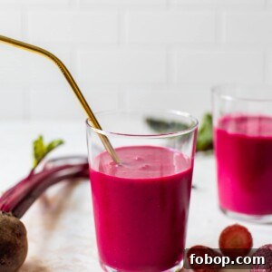 pink smoothie in a glass
