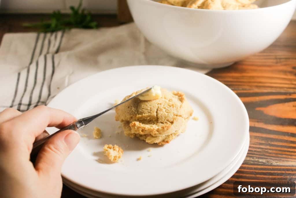 Easy Gluten Free Biscuits (deliciously dairy-free, too!) with vegan butter