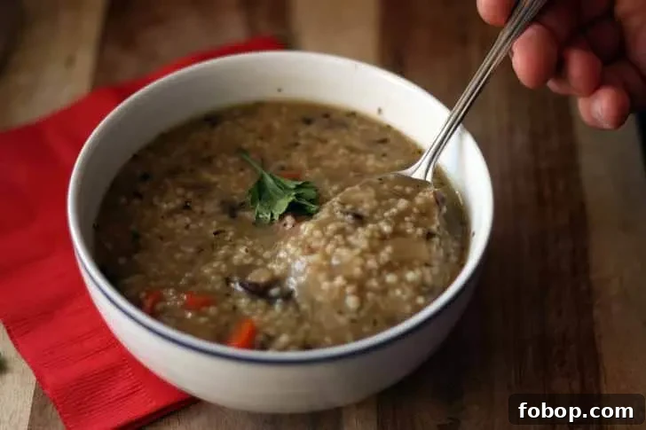 Beef Mushroom Barley Soup