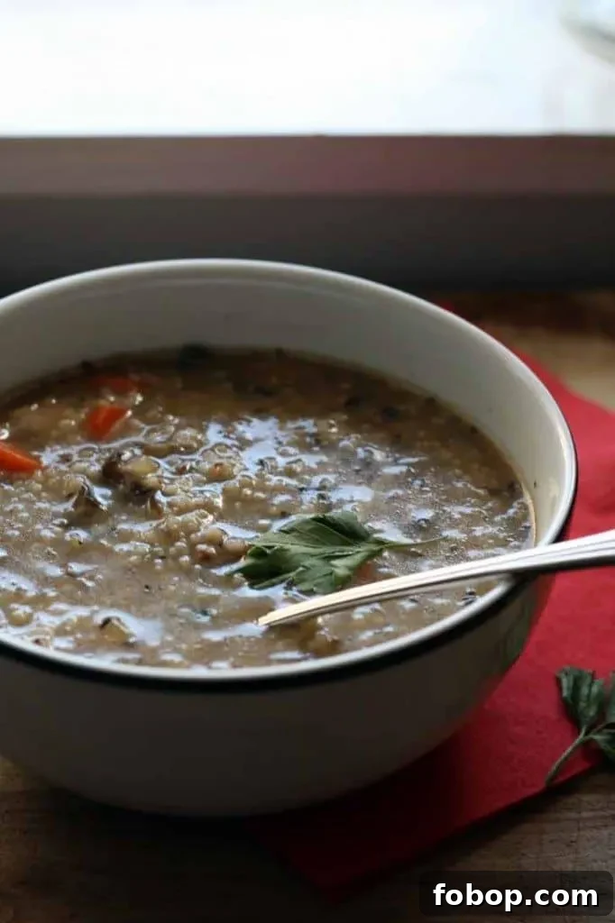 Beef Mushroom Barley Soup