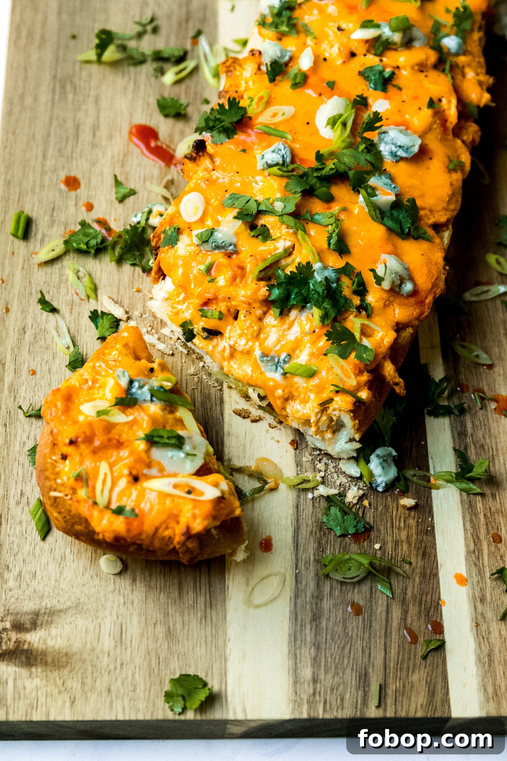 Buffalo Chicken and Cheese Stuffed French Bread Recipe 6 img 37953 5 scaled