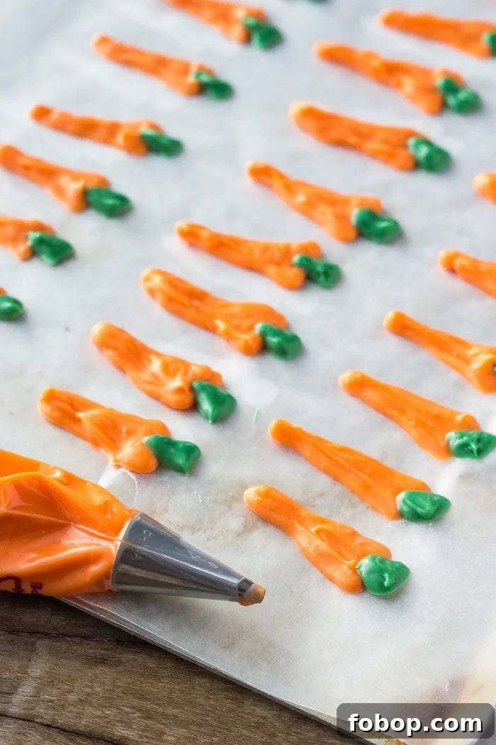 candy melt carrot toppers for carrot cake cupcakes