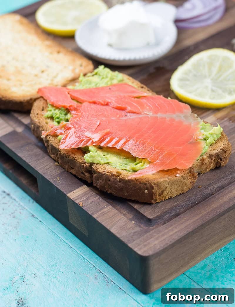 Smoked Salmon Toast Recipes: Quick Gourmet Open-Faced Sandwich Ideas 5 Smoked salmon toast with toppings