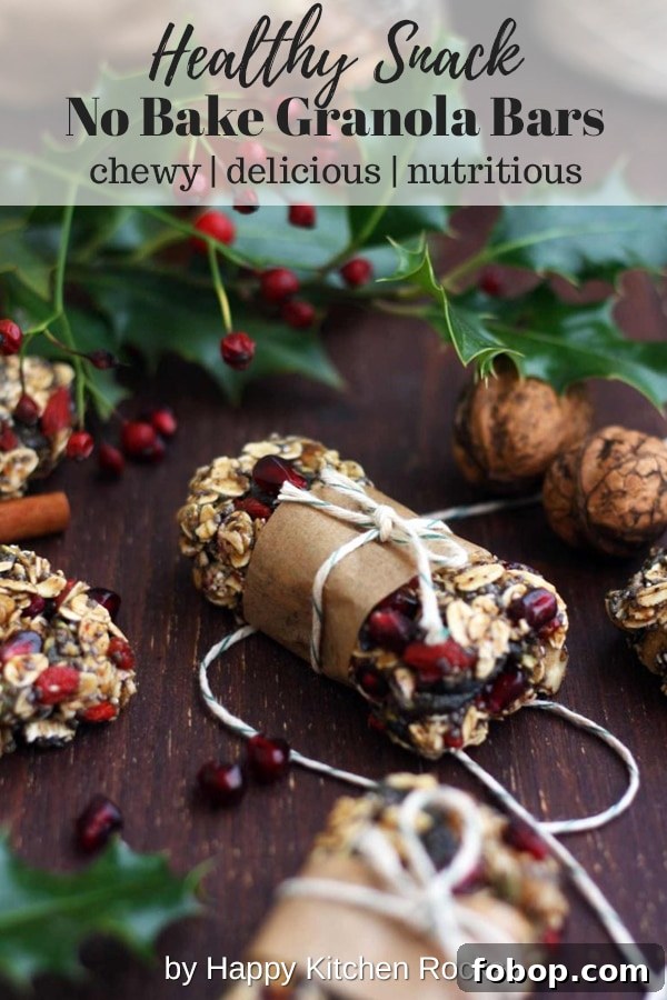 Healthy Chewy No Bake Granola Bars - Nutritious Breakfast Treat