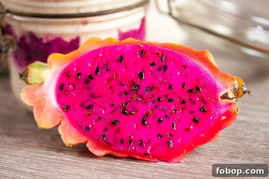 Dragon Fruit and Date Overnight Oats Bowl for Vibrant Mornings 3 Overnight Oats with Dragonfruit and Dates