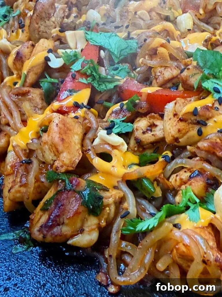 Low-Carb Peanut Chicken Noodles for Blackstone Grill 9 Blackstone Low Carb Korean Chicken Noodles