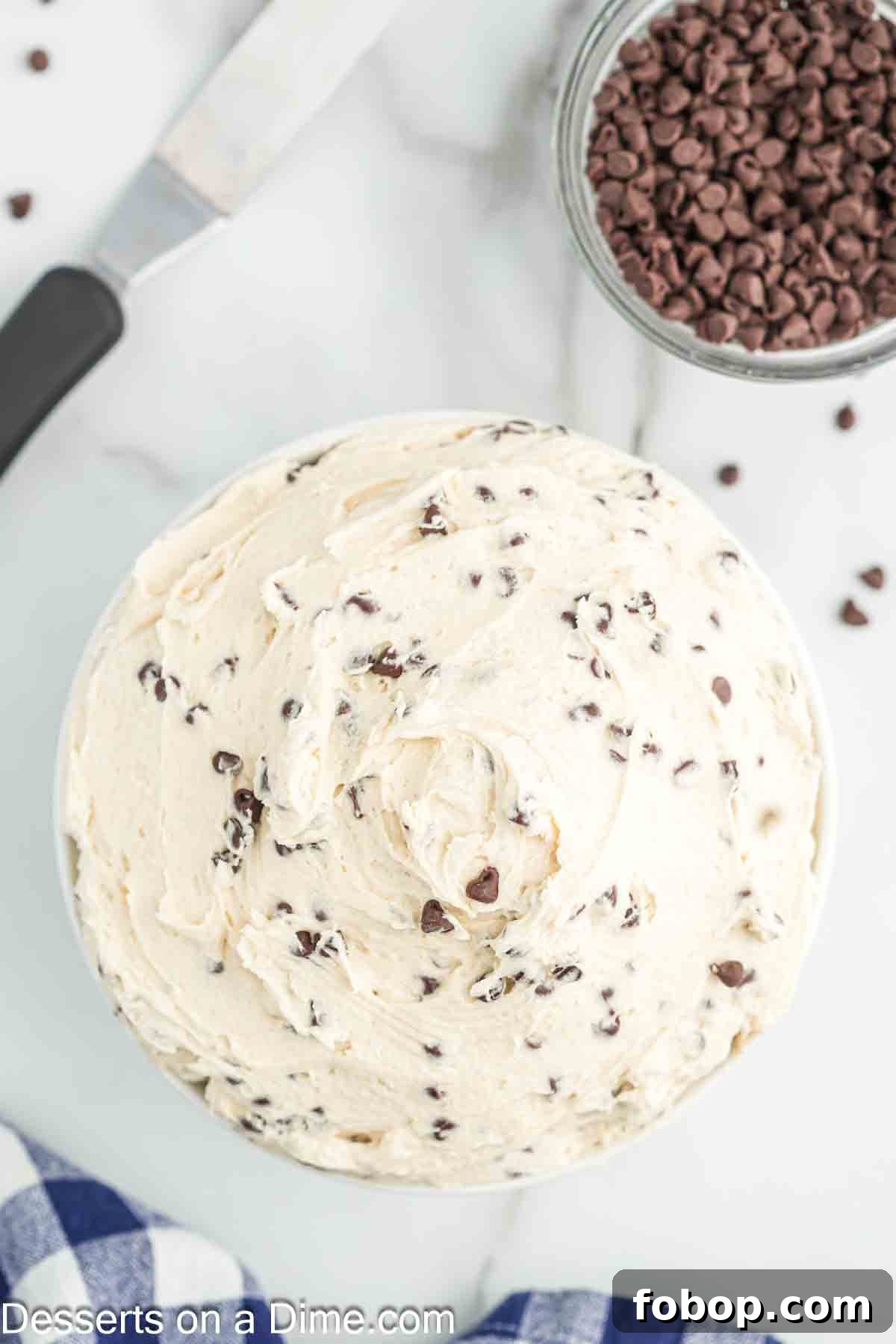 Cookie Dough Frosting in bowl.