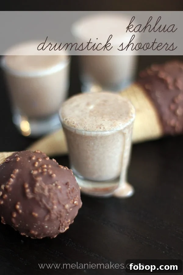 Kahlua Drumstick Shooters | Melanie Makes melaniemakes.com