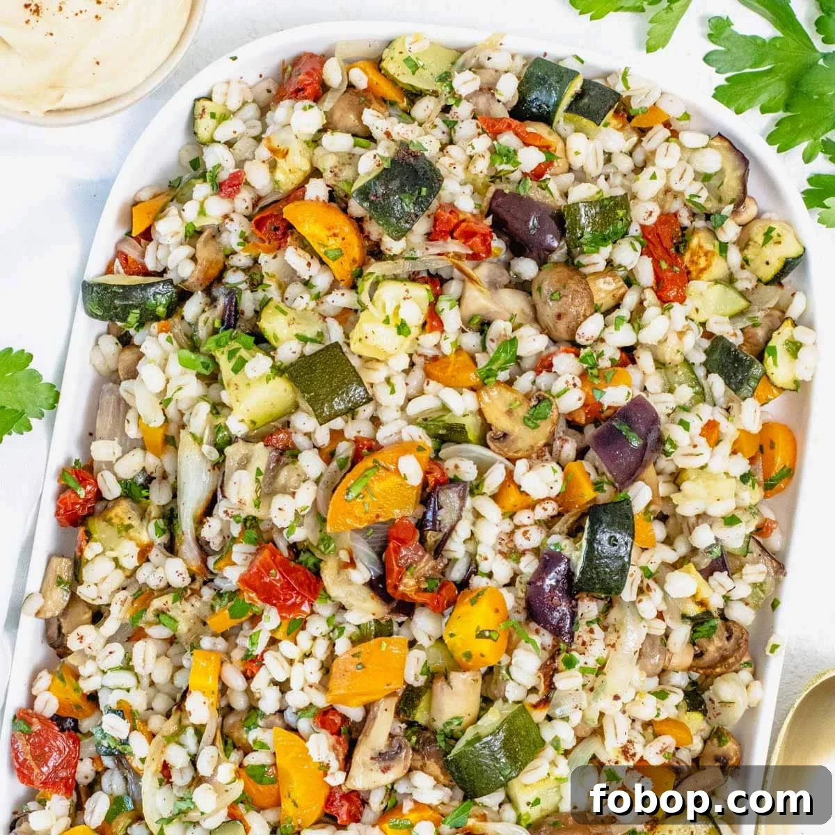 30 Delicious Eggplant Recipes for Every Meal 13 Barley salad with roasted veggies