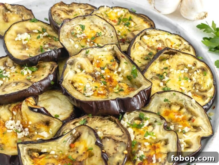 30 Delicious Eggplant Recipes for Every Meal 28 roasted eggplant with garlic seasoning