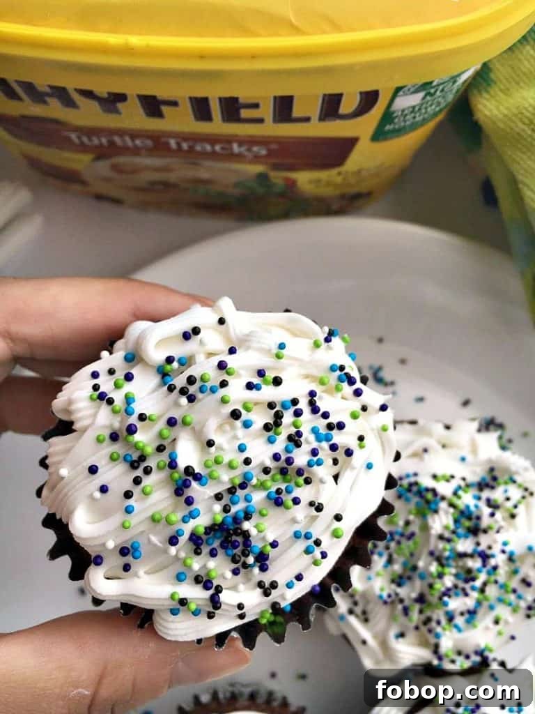 Ice Cream Filled Cupcakes