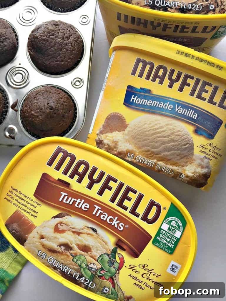 Ice Cream Filled Cupcakes