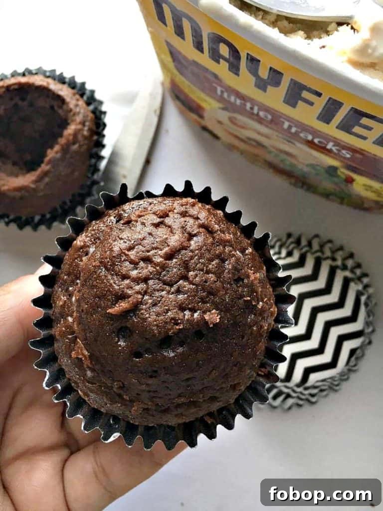 Ice Cream Filled Cupcakes